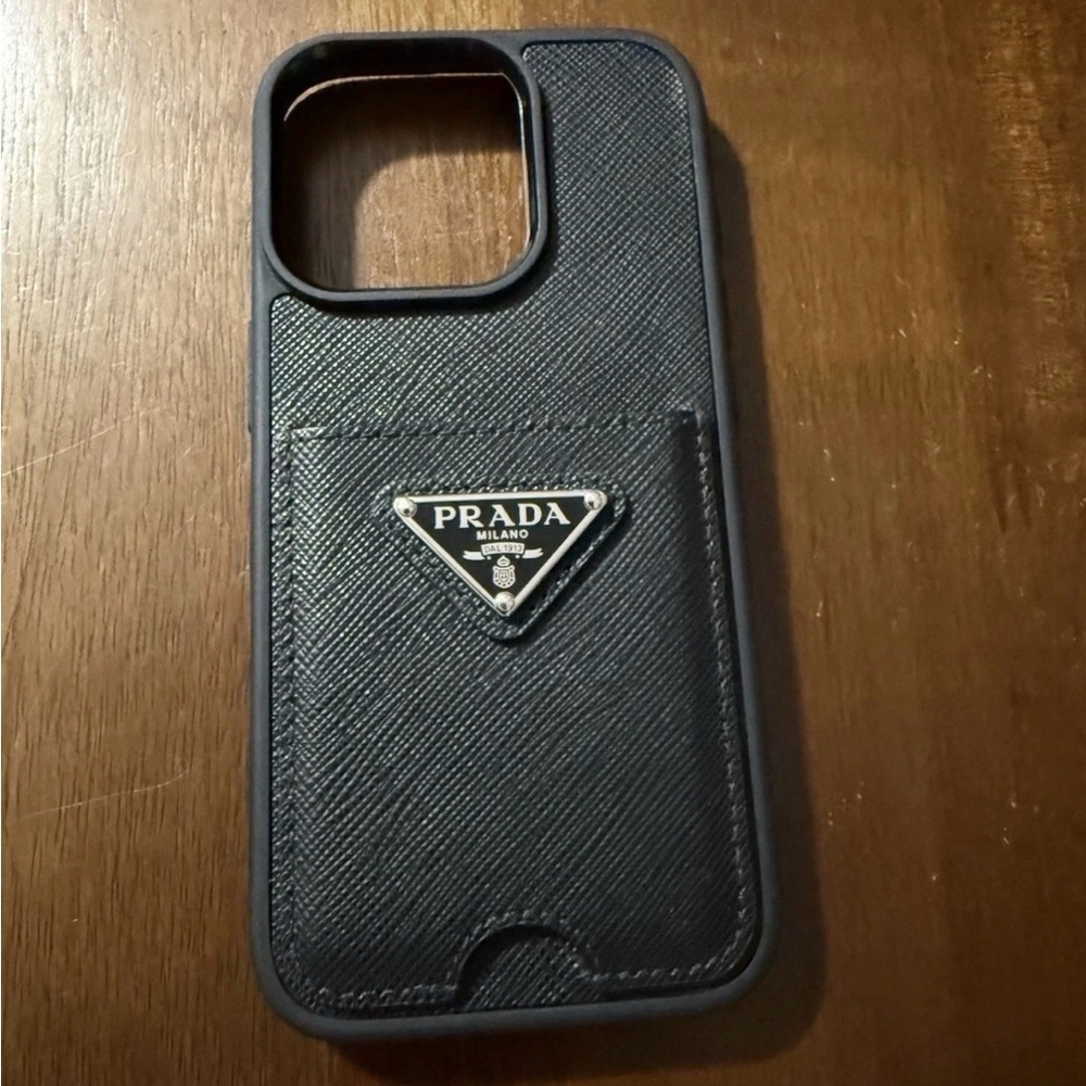 PRADA saffiano leather case for iPhone 16 Pro